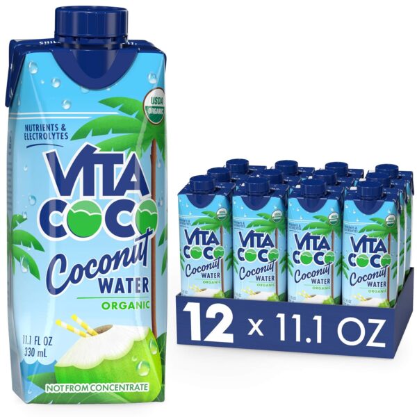 Coconut Water, Pure Organic - Refreshing Coconut Taste - 11.1 Oz (Pack of 12)