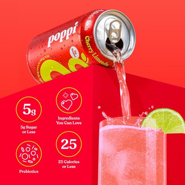 Poppi Sparkling Seltzer Water & Fruit Juice,12Oz (12 Pack) - Image 4